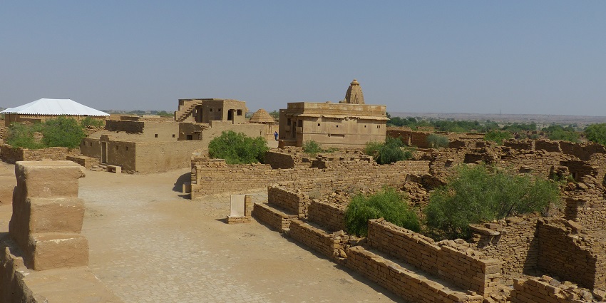 Ruins of Kuldhara Village, which houses Khaba Fort in the Thar Desert near the city.