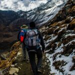 A glimpse of people enjoying a thrilling activity and crossing the rustic terrains.