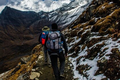 A glimpse of people enjoying a thrilling activity and crossing the rustic terrains.