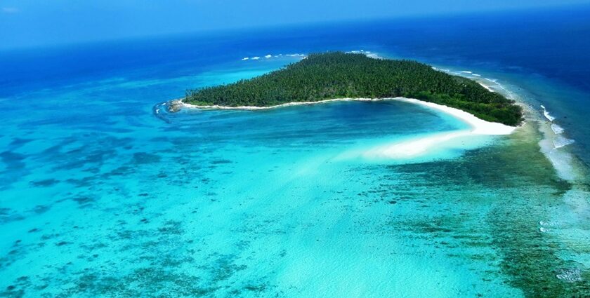 A glimpse of Lakshadweep which is a diving spot in India, featuring stunning coral reefs.