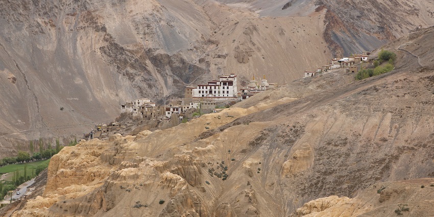 A bird’s eye view of the Lamayuru, a breathtaking destination for Ladakh trekking.