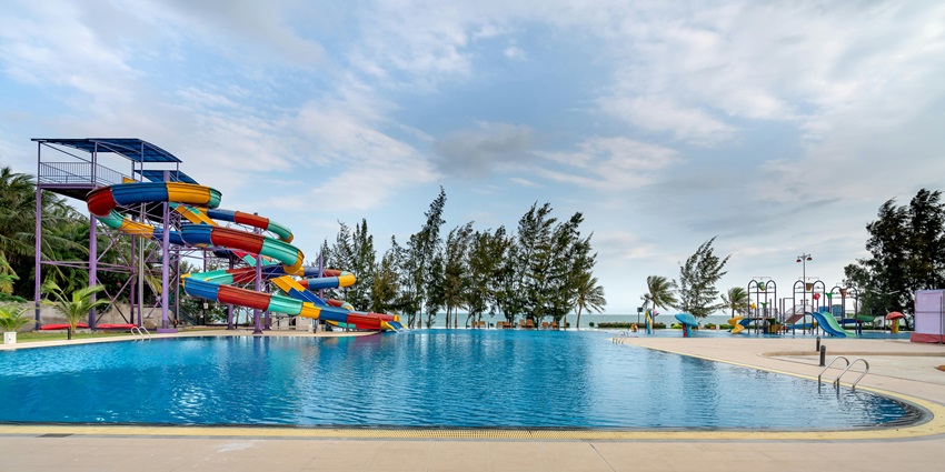 An image of Laura Resort which is one of the water parks in Virar for a sunny day.
