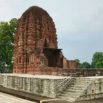 An image of the Laxman Temple, showcasing its ancient brick architecture during the day.