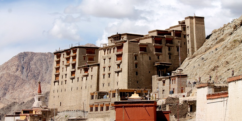 The breathtaking view of historic Leh Palace, a stop during the Ladakh harvest festival.