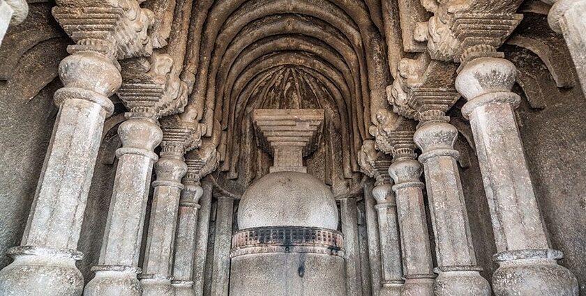 An image showcasing the beautiful and astonishing architecture of the Lenyadri Caves