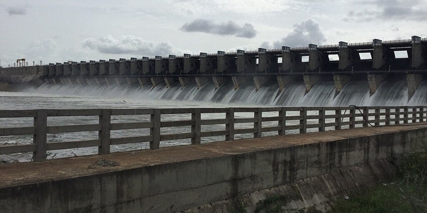 Impressive dam providing irrigation and scenic views of surroundings.