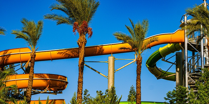 A breathtaking landscape justifying the serene location of Water Kingdom Water Park.