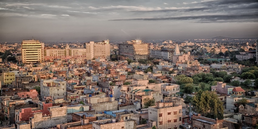 An image of the skyline of Indore with a spectacular sight.