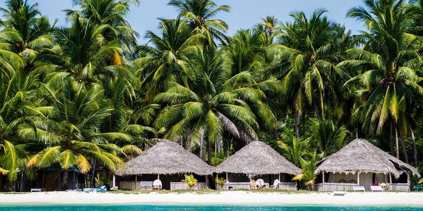A serene landscape justifying the scenic location of Bangaram Island in Lakshadweep.