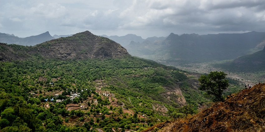 A breathtaking landscape justifying the serene location of the Gandharpale Caves.
