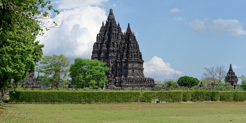 An image of the scenic location of the main destination surrounded by lush green landscapes.