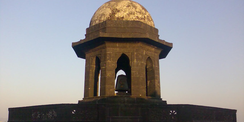 Chhatrapati Shivaji Maharaj's Samadhi, a memorial site surrounded by stone structures