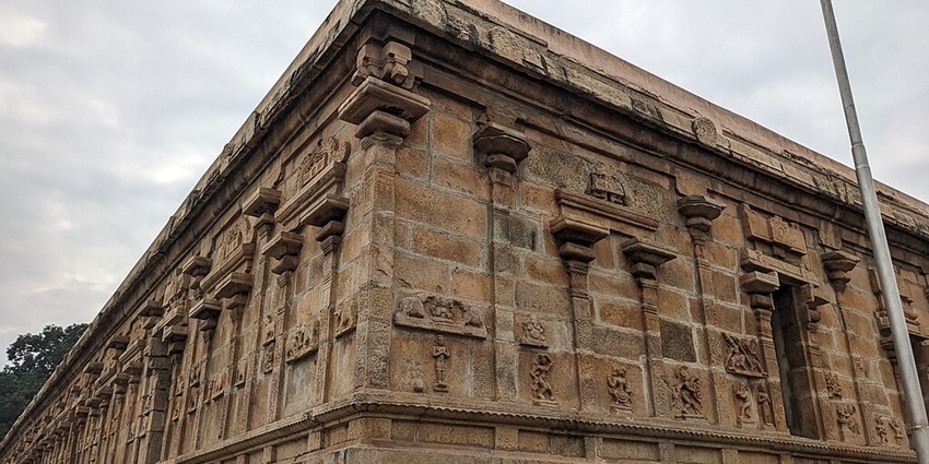 Stone carving at Jambukeswarar Temple located in Srirangam, Tamil Nadu.