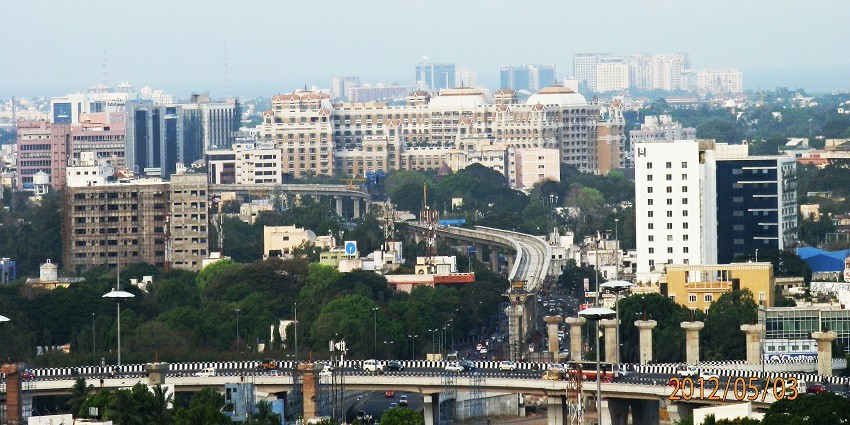 An image showing buildings of Chennai, a famous city and capital of Tamil Nadu.