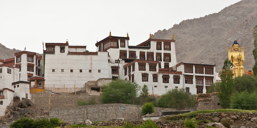 The Likir Monastery address can be found at an altitude of 3,700 metres above sea level.