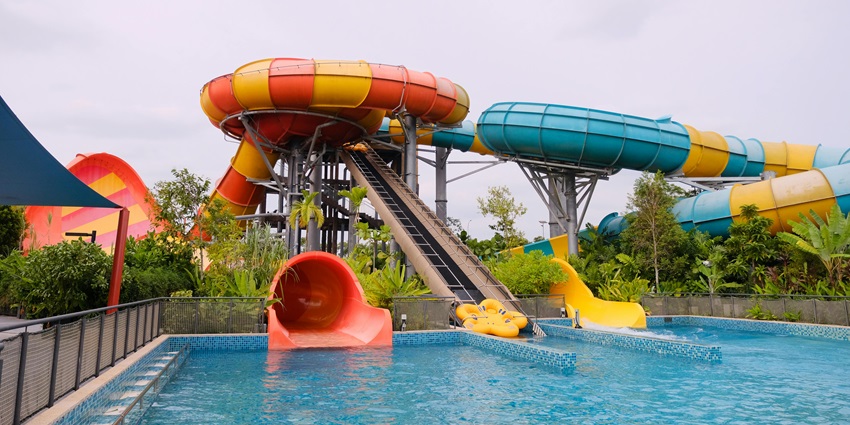 Get ready for an exhilarating water slide adventure at Essel World Water Park for all.