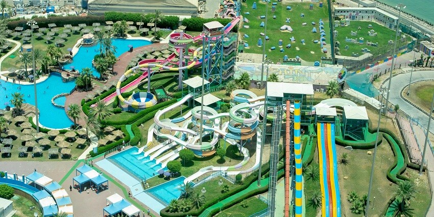 Jai Water Park is located in Jammu and Kashmir and is surrounded by green landscapes