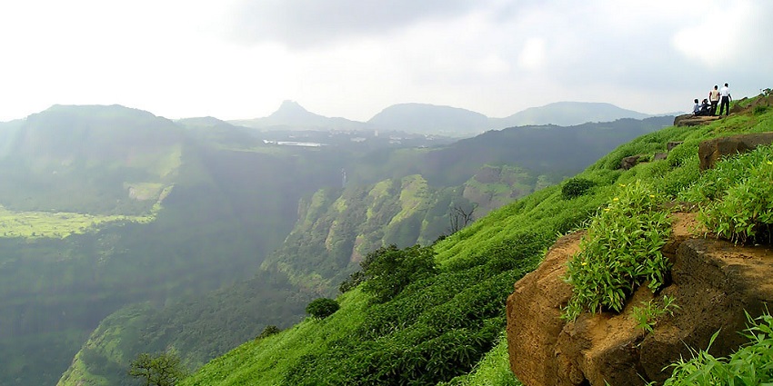 A scenic view of Lonavala's hills, a popular destination among attractions near Mumbai.
