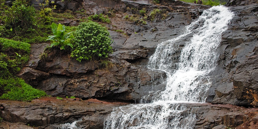 The waterfalls at Lonavala, a popular place near Bhamchandra Caves amongst tourists