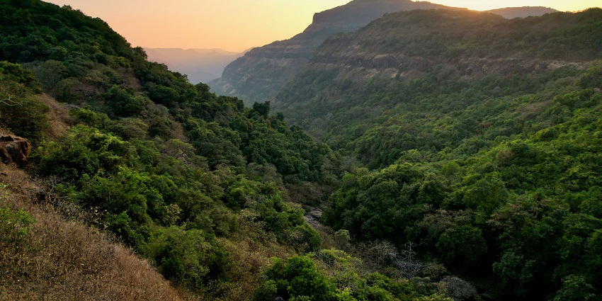 A stunning view of Lion's Point in Lonavala, a famous hill station in Maharashtra.