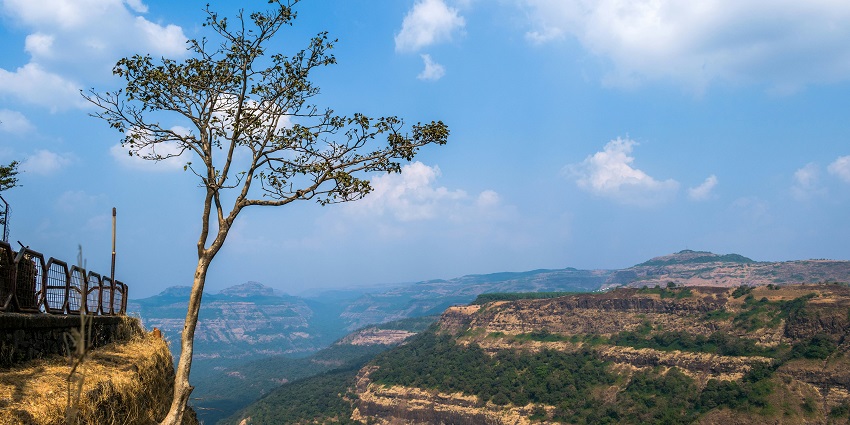 An aerial view of the Mumbai-Pune Expressway in the Western Ghats near Lonavala.