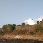 A view of Madh Fort with coastal scenery from the Versova side, is a famous fort near Maharashtra.