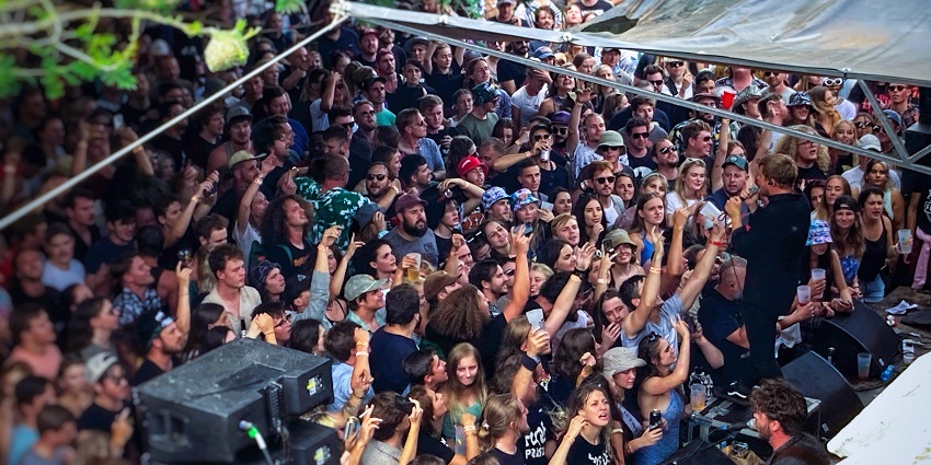 A fun shot of people enjoying the fest.