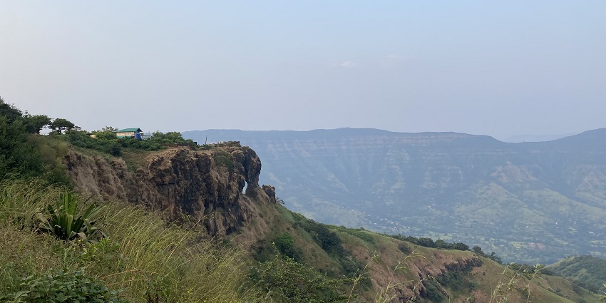 A panoramic view of Mahabaleshwar, highlighting the picturesque landscape and greenery.