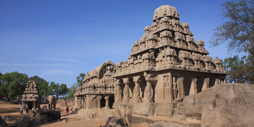 Historic coastal town of Mahabalipuram known for ancient rock-cut temples and sculptures.
