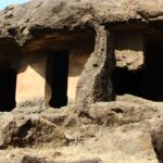 Mahakali Caves in Andheri East, Mumbai, showcasing ancient rock-cut architecture.