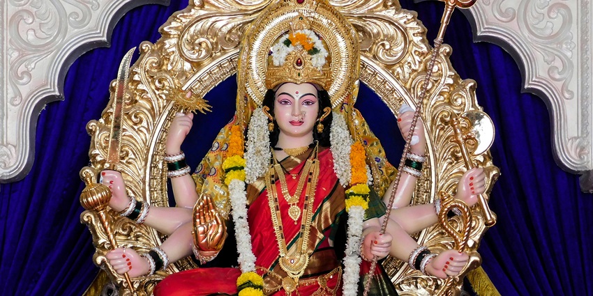 A view of the sacred Mahalaxmi Mandir - one of the tourist attractions in Kolhapur.