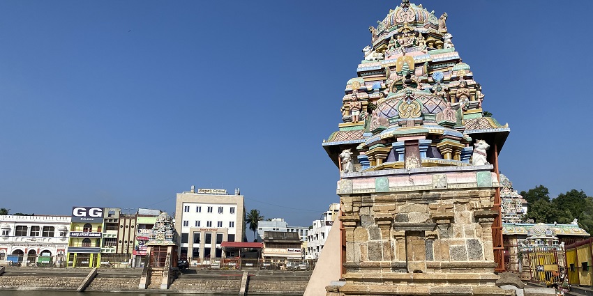 Mahamaham tank, a sacred place, a short distance from Kapaleeswarar Temple.