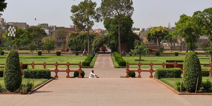 View of the serene pathways of the park, ideal for morning and evening walks