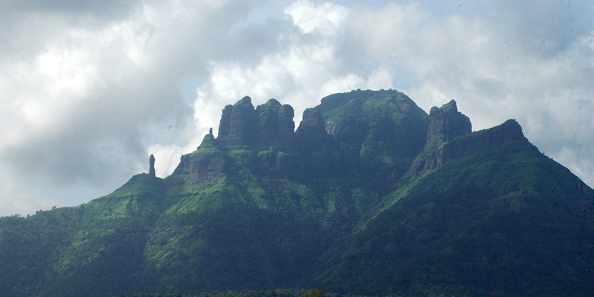 Mahuli Fort viewed from Pivali End, a famous tourist place near the Tansa Wildlife Sanctuary.