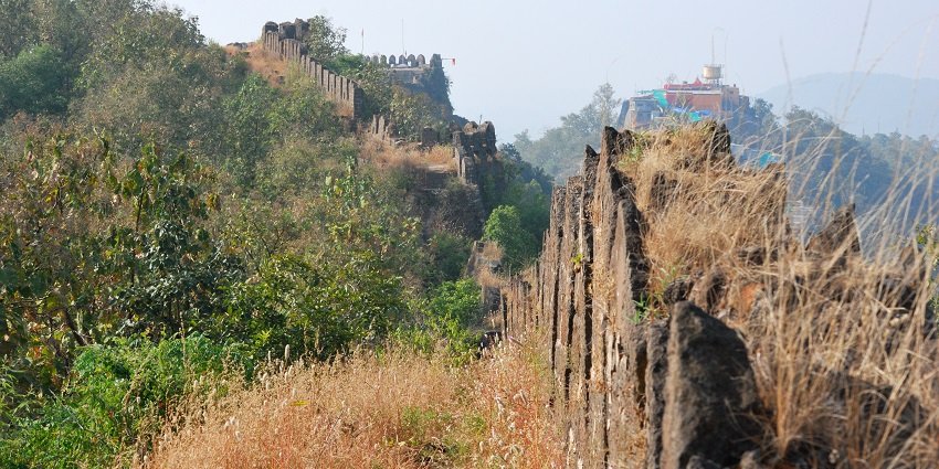 Mahur Fort, an ancient structure with impressive architecture, set against a scenic backdrop