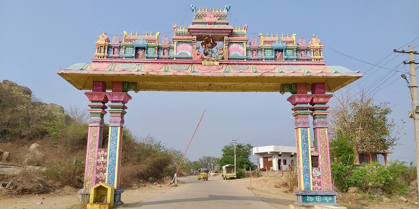 Beautiful view of Mallanna Swamy Temple, a popular temple in Andhra Pradesh and around the world.