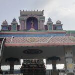 Image of main entrance of the Mangadu Temple with spiritual significant in Tamil Nadu