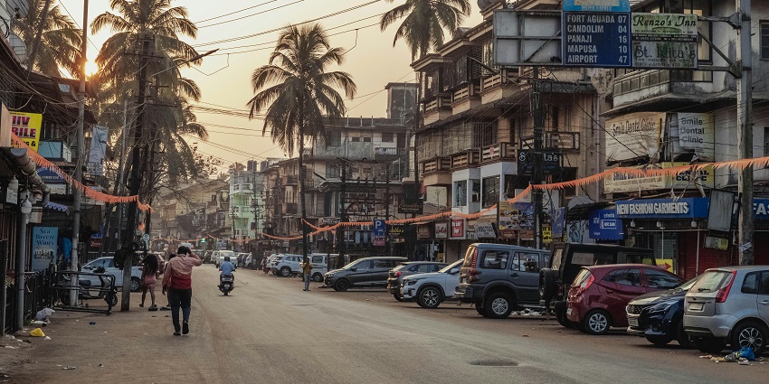 A view of the Mapusa Friday Market, one of the top places to visit in Mapusa for shopping.