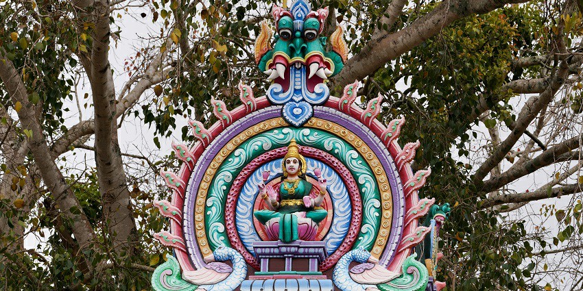 South-East face of Mariamman Temple, a devi temple in Tamil Nadu