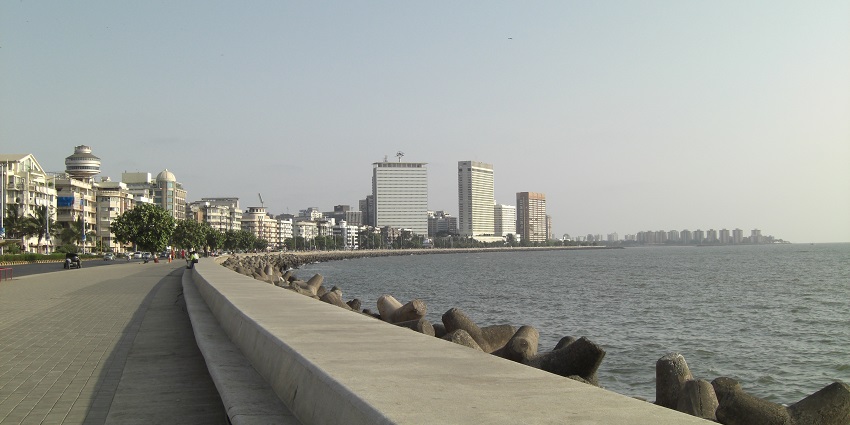 Stunning coastal promenade, Marine Drive, one of the major places to visit in South Mumbai