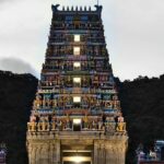 The Marudhamalai Temple standing tall in the Coimbatore city.