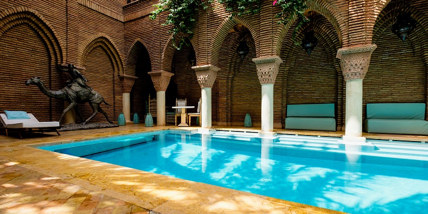 A view of Marugarh Resort & Spa, one of the top places for a pool party in Jodhpur.
