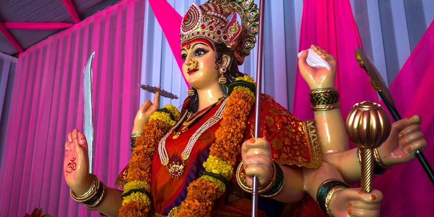 An inside view of Mata Vaishno Devi Temple, one of the top temples in Pimpri Chinchwad.