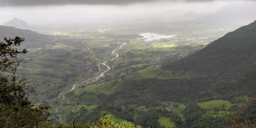 Aerial view of the hills of Matheran, offering a serene retreat away from the city