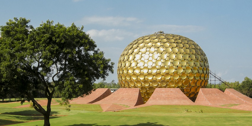 The Matrimandir is an edifice of spiritual significance for practitioners of integral yoga