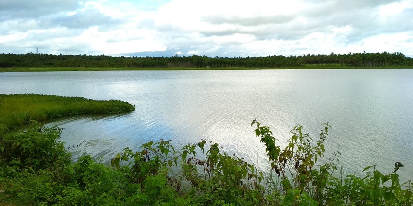 Sunset over Mattur Lake in Karnataka's Sanskrit-speaking village—places to visit in shimoga