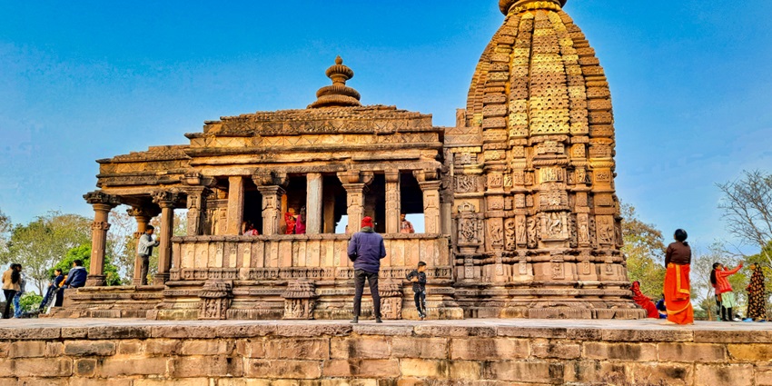 10th-century Mahadeva (Shiva) temple at Nohta, Madhya Pradesh with detailed stone carvings