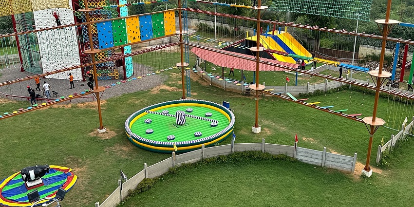 Adventurous rides await visitors at this Meerut Adventure Park And Water Zone.