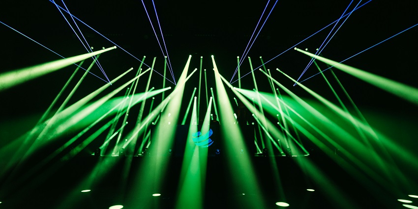 A glimpse of colourful lighting and a dance floor at the Mi A Mi, a famous hotspot.