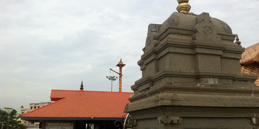 A glimpse of the famous Mini Sabarimala Ayyappa spiritual hub in shades of brown.